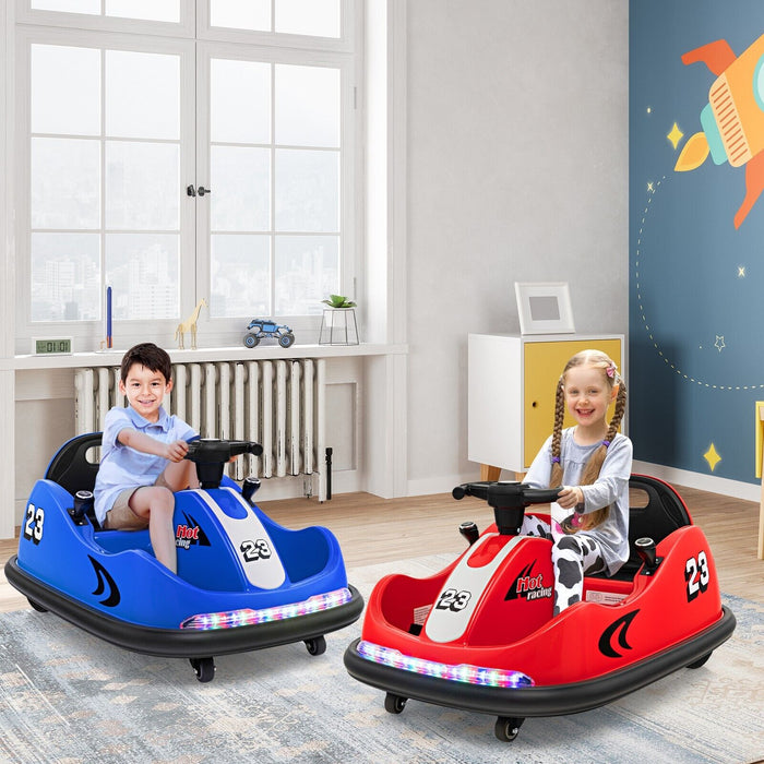 Battery Powered Kids Bumper Car, 6V - Kids Ride-On Toy with Dual Joysticks, Blue - Perfect for Fun-filled Outdoor Playtime