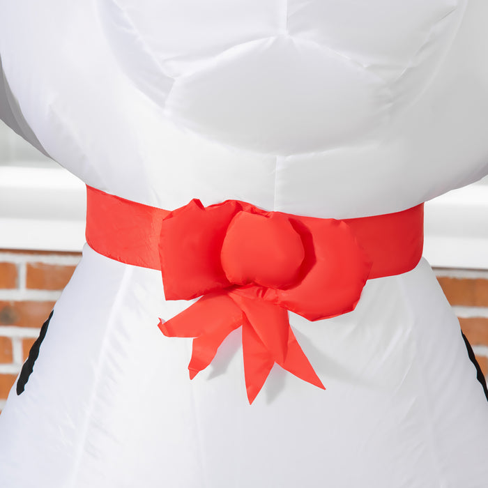 Inflatable 1.8m Christmas Puppy with Santa Hat - Lighted Blow-Up Yard Decoration for Festive Display - Eye-Catching Indoor/Outdoor Holiday Decor