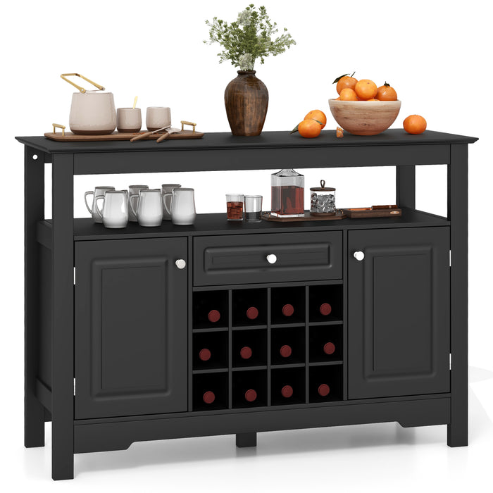 Sideboard Kitchen Storage Unit - Wine Rack Removable, Includes Drawer - Perfect for Organizing Kitchen Accessories and Wine Collection