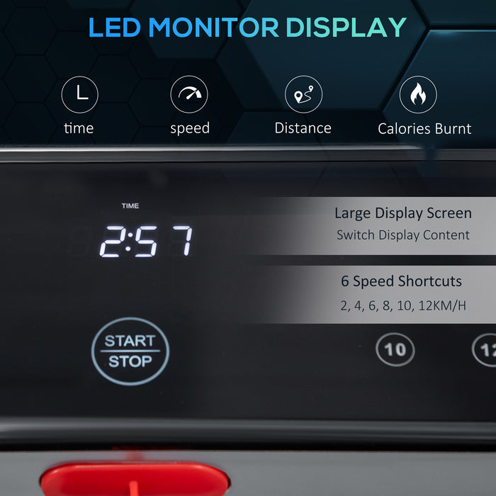 Electric Treadmill with 15km/h Max Speed - 6-Level Quick Adjust, Foldable Design, LED Display, USB & Accessories Holder - Ideal for Home Cardio Workouts in Silver