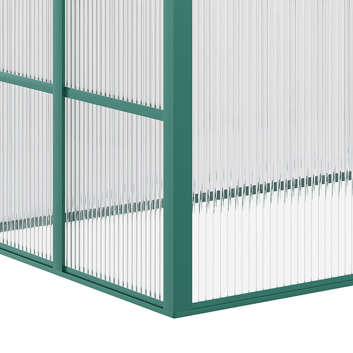 Aluminium & Polycarbonate Cold Frame Greenhouse - Adjustable Top for Optimal Plant Growth, Robust 130x70x61cm Structure - Ideal for Cultivating Flowers & Vegetables