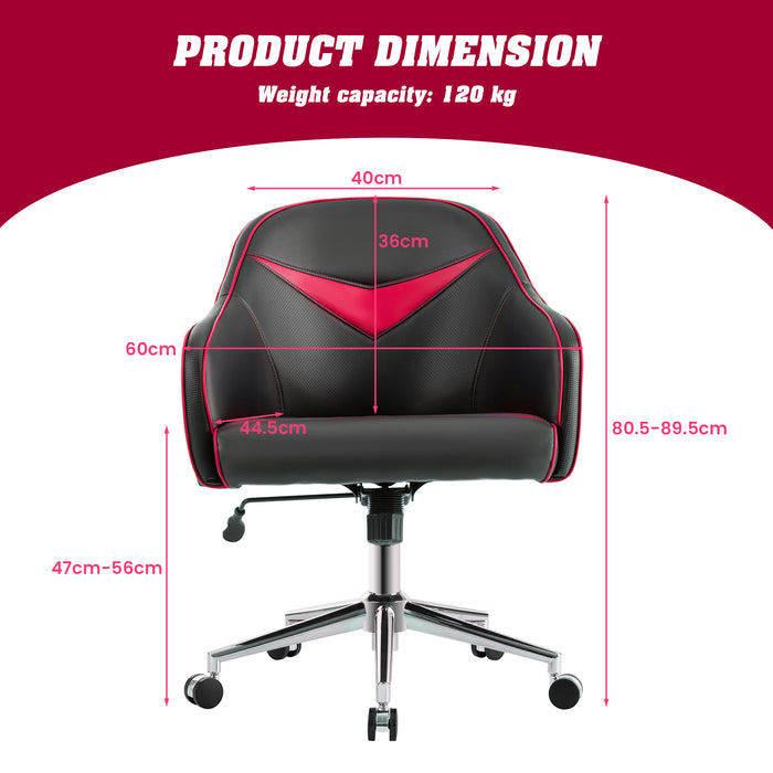 Blue Upholstered Gaming Chair with Adjustable Feature - Comfortable Gaming and Accent Chair with Height Adjustability - Perfect for Gamers in Need of Flexible Seating Options