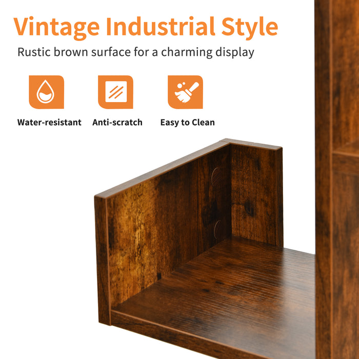 Tree Shaped Bookshelf - 8-Tier Floor Standing Unit in White - Ideal for Space Saving and Organization