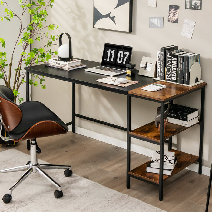 Computer Desk by Multifunctional - Removable Storage Shelf in Sleek Black - Ideal for Home Office Organization