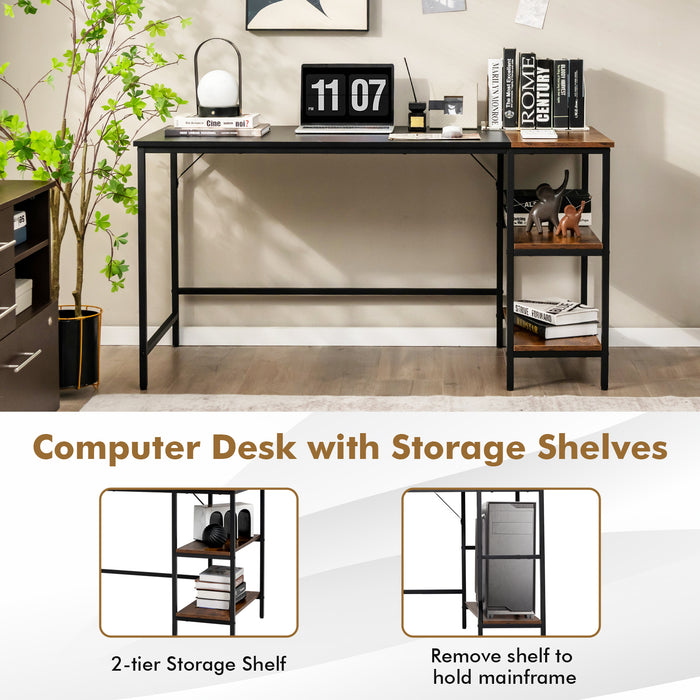 Computer Desk by Multifunctional - Removable Storage Shelf in Sleek Black - Ideal for Home Office Organization