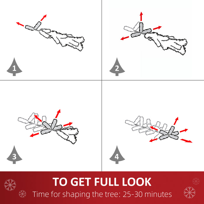 Artificial 5FT Pencil Christmas Tree with Lights and Berries - Pre-lit with Warm White LEDs and Decorated with Red Berries - Ideal for Festive Home Holiday Decor and Space-Saving Xmas Ambience