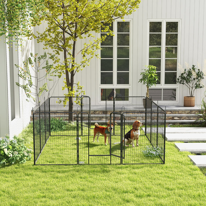 Heavy Duty Puppy Playpen - 12-Panel Pet Exercise Enclosure - Ideal for Small to Large Dogs Indoor/Outdoor Play