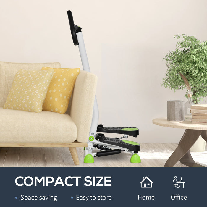 Adjustable Aerobic Stepper with LCD & Handlebars - Robust Ab Exercise Fitness Machine - Ideal for Home Workouts and Core Training