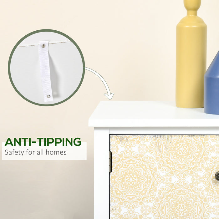 Multi-Purpose Shabby Chic Storage Chest - Drawer Table Sideboard for Entryway, Living Room, Bedroom - Elegant Organizer for Home Essentials