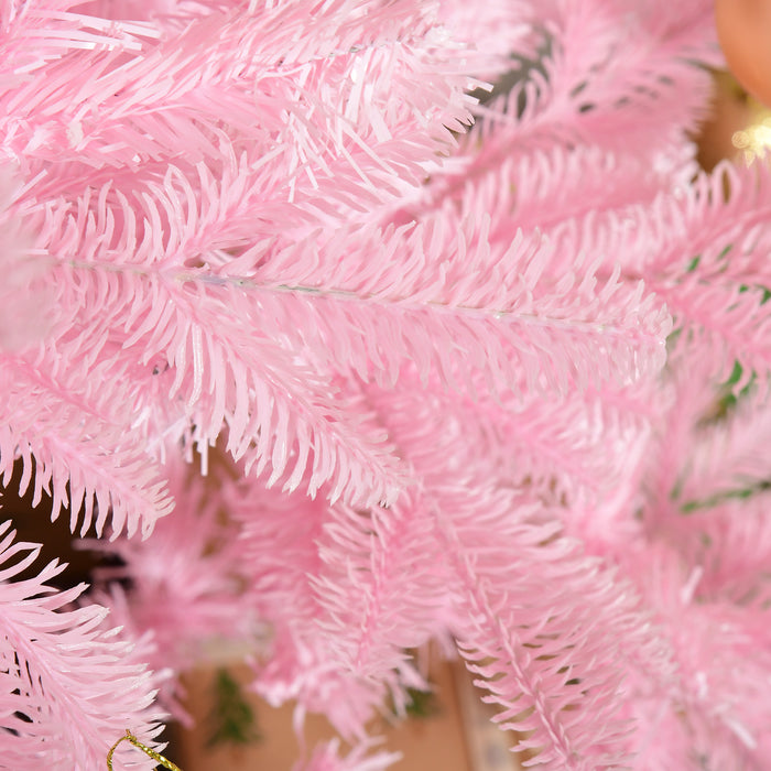 Artificial 5ft Pink Pop-up Christmas Tree - Easy Automatic Setup for Festive Home Decor - Ideal for Holiday Parties and Celebrations