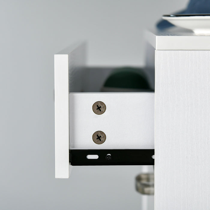 High Gloss Shoe Cabinet with 4 Pull-Down Drawers - Adjustable Storage Cupboard for 18 Pairs, Flip Doors Design - Ideal Organizer for Entryway or Closet