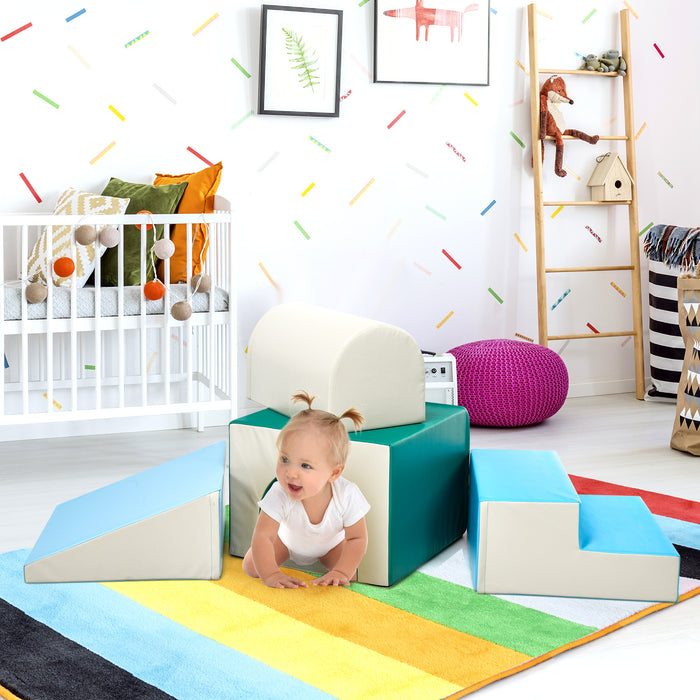 Soft Zone - Climb and Crawl Activity Set with Single-Tunnel Foam Climber - Perfect Play Set for Physical Activity Stimulation