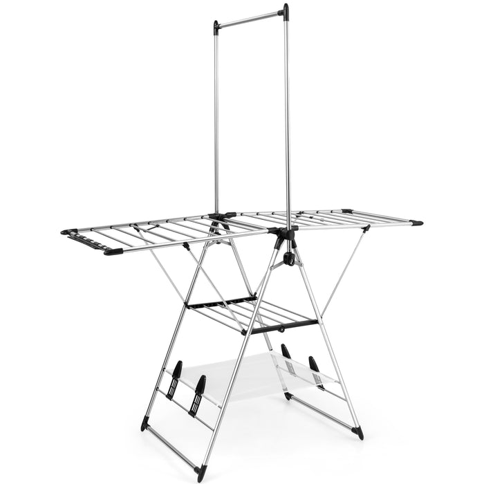 Adjustable Height Clothes Drying Rack - 6-Level, Multifunctional, Compact Storage Solution - Ideal for Small Spaces and Easy Drying Needs