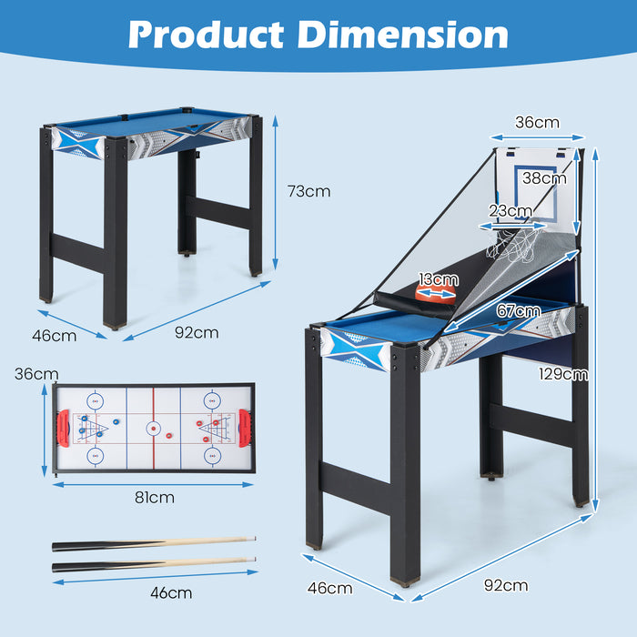 Combo Game Table 6-In-1 - Features Air Hockey, Billiards and Table Tennis - Perfect for Family Game Night or Entertainment Room