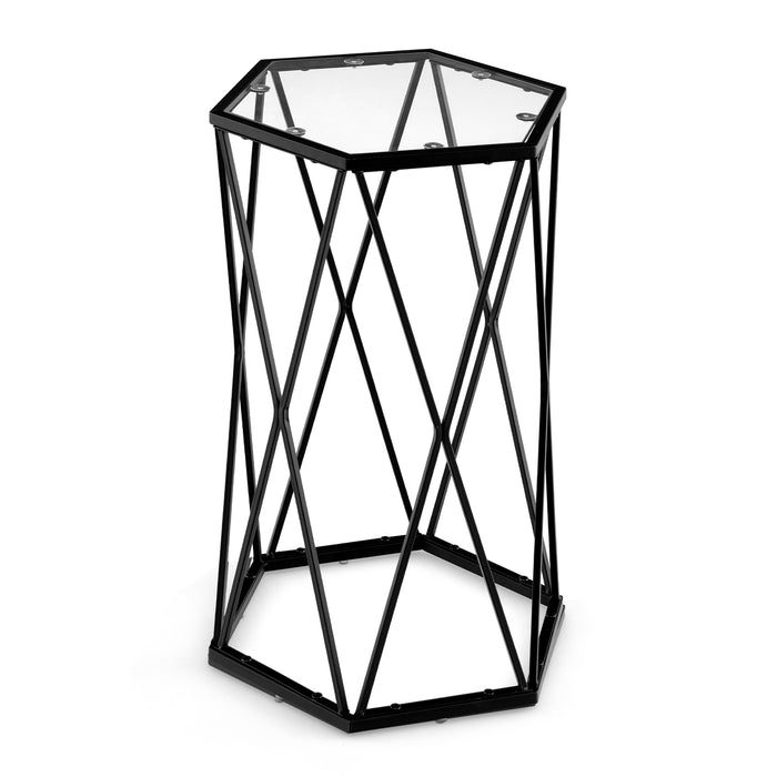 Compact Coffee Table - Tempered Glass Top with Durable Metal Frame - Perfect for Small Living Spaces and Modern Design Enthusiasts