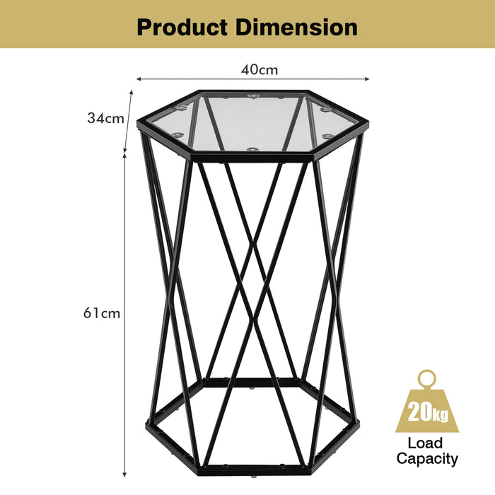 Compact Coffee Table - Tempered Glass Top with Durable Metal Frame - Perfect for Small Living Spaces and Modern Design Enthusiasts