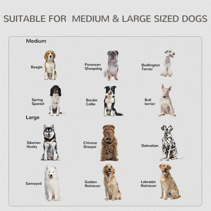 Indoor Wooden Dog Crate Furniture - Stylish End Table Pet Kennel with Double Door Design and Secure Locks - Elegant Decor for Home, Suitable for Medium & Large Dogs, in White