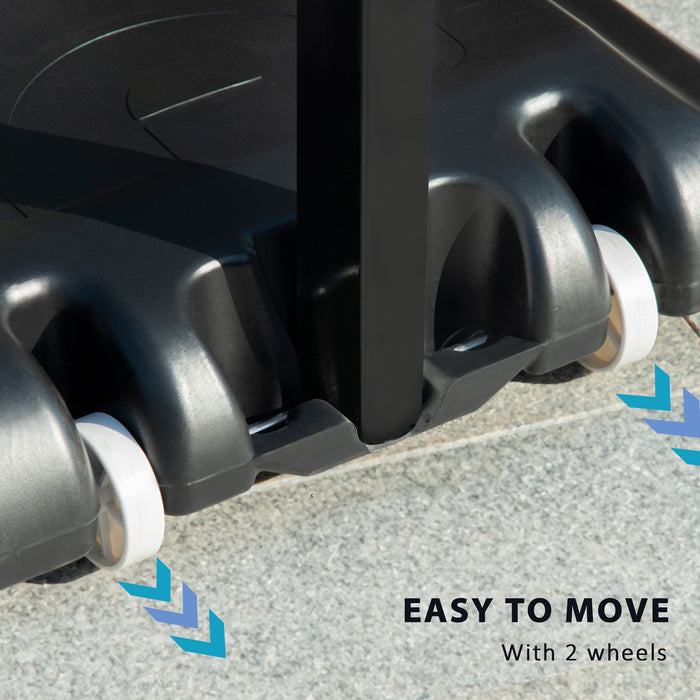 Adjustable 2.1-2.6m Basketball Hoop System - Sturdy Backboard, Weighted Base with Wheels - Ideal for Players of All Ages, Easy Portability