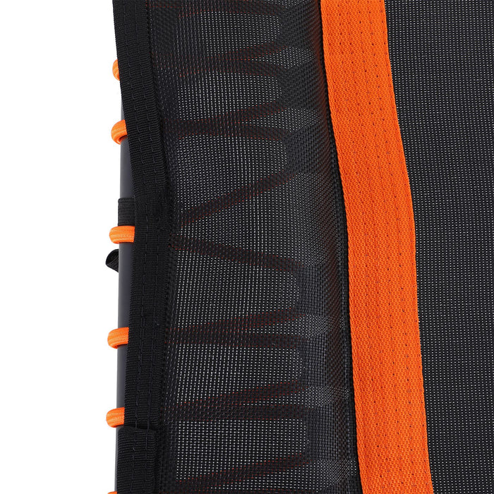 48" Octagonal Mini Trampoline Rebounder - Foldable Indoor/Outdoor Bouncer with Adjustable Handle - Ideal for Fitness & Fun for Kids and Adults, Orange