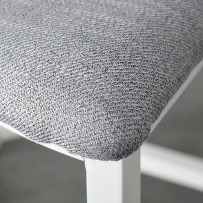 Modern Round Dining Table Set - 4 Comfy Upholstered Stools, Space-Saving Design - Ideal for Kitchen Nooks, Dining Rooms, and Dinettes