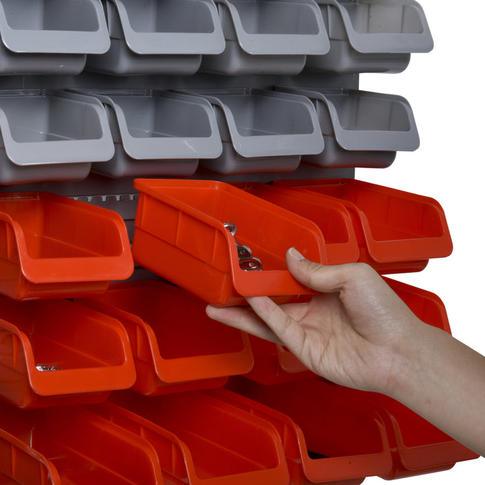 DIY Garage Storage Solution - 44-Piece Wall-Mounted Kit with 28 Cubes, 10 Hooks, 2 Boards - Organize Tools and Equipment Efficiently