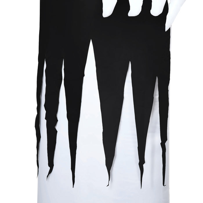 Inflatable 12ft Halloween Skeleton Ghost - Blow-Up Yard Decoration with LED Lighting and Disco Effect - Perfect for Spooky Outdoor Festivities