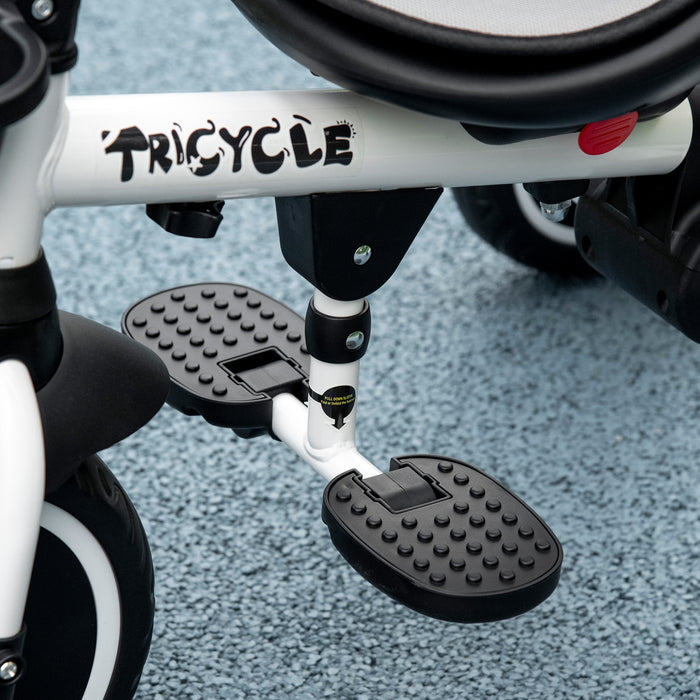 Kids 3-in-1 Tricycle with Reversible Seat and Adjustable Steering Handle - Versatile Toddler Trike in Sleek Grey - Perfect for Growing Children's Outdoor Play