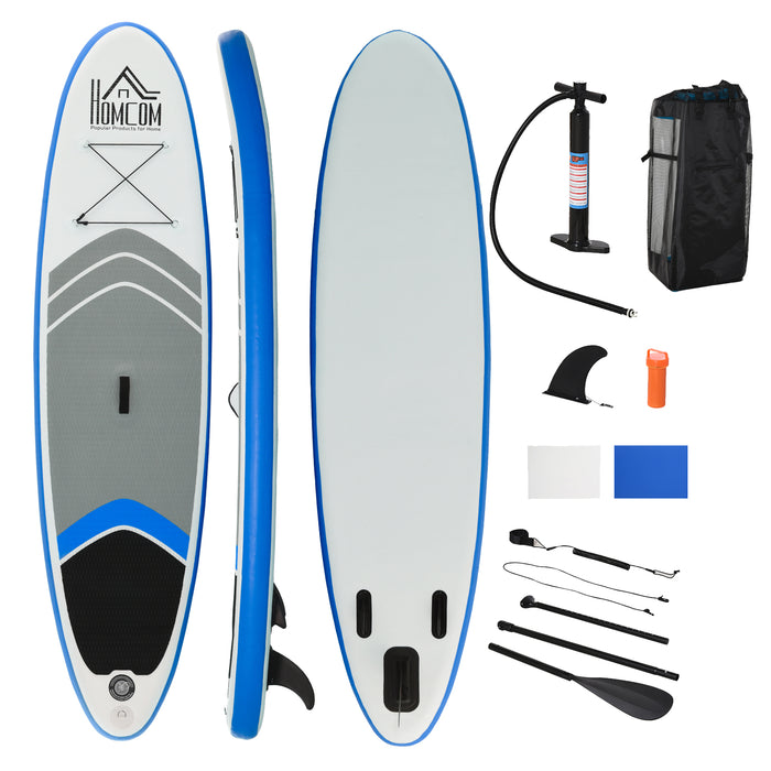 Inflatable Stand-Up Paddle Board with Accessories - Adjustable Paddle, Pump, Leash, and Carry Bag Included - Ideal for Outdoor Water Sports and Travel Convenience