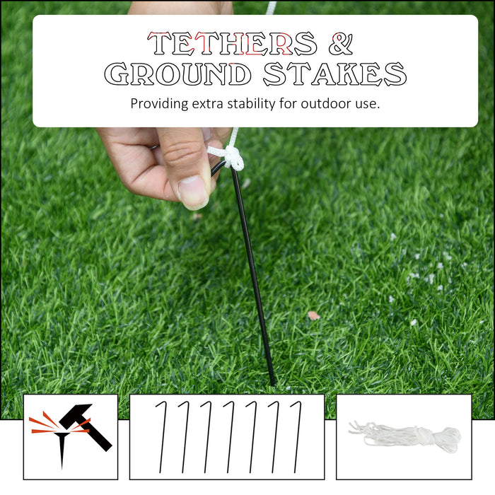 Inflatable Snowman & Penguin with North Pole Sign - 1.9m LED-Lit Christmas Holiday Yard Decor - Perfect for Indoor/Outdoor Festive Lawn Display