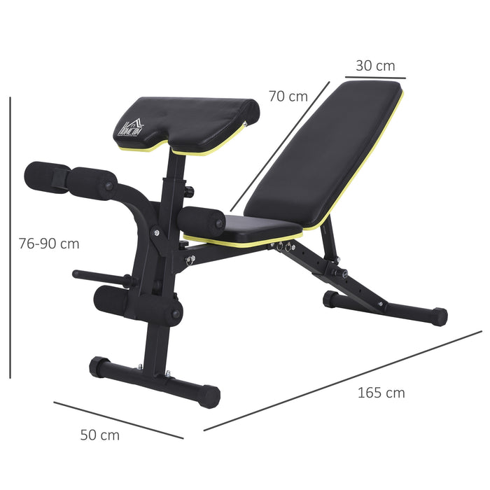 Adjustable Multi-Functional Dumbbell Bench - Home Gym Sit-Up Stand with Variable Seat & Back Positions - Ideal for Strength Training and Core Workouts