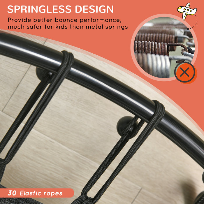 Kids Trampoline with Safety Enclosure and Basketball Hoop - 4.6FT, Includes Sea Balls, Perfect for Ages 3-10 - Fun Outdoor Activity for Children