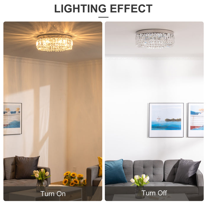 Stainless Steel Pendant Chandelier - Modern Crystal-Embellished Lighting Fixture for Home - Ideal for Living Room, Bedroom, Dining Room Elegance