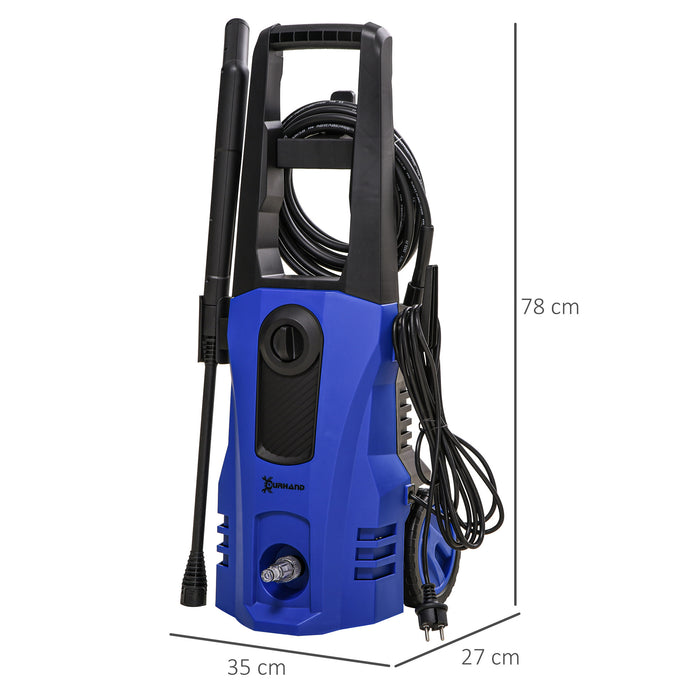 150 Bar High-Pressure Washer - 1800W Portable Power Jet Wash Cleaner, 510 L/h Flow - Ideal for Intense Cleaning Tasks & Outdoor Use