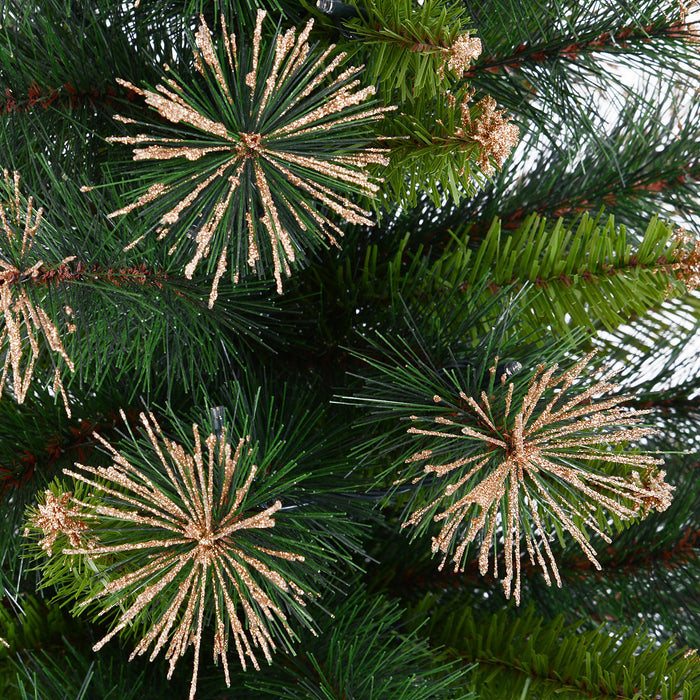 Prelit 1.5m Artificial Christmas Tree with Metal Stand - Lush Green Holiday Decor - Perfect for Festive Home or Office Display