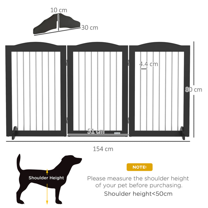 Freestanding Foldable Dog Gate with Two Support Feet - Perfect Barrier for Staircases, Hallways, and Doorways - Ideal for Pet Owners Seeking Safety and Flexibility