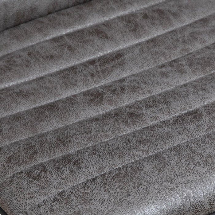 Armless Mid-Back Swivel Office Chair - Grey Microfiber Upholstery with Chrome Base - Ideal for Comfortable Desk Seating