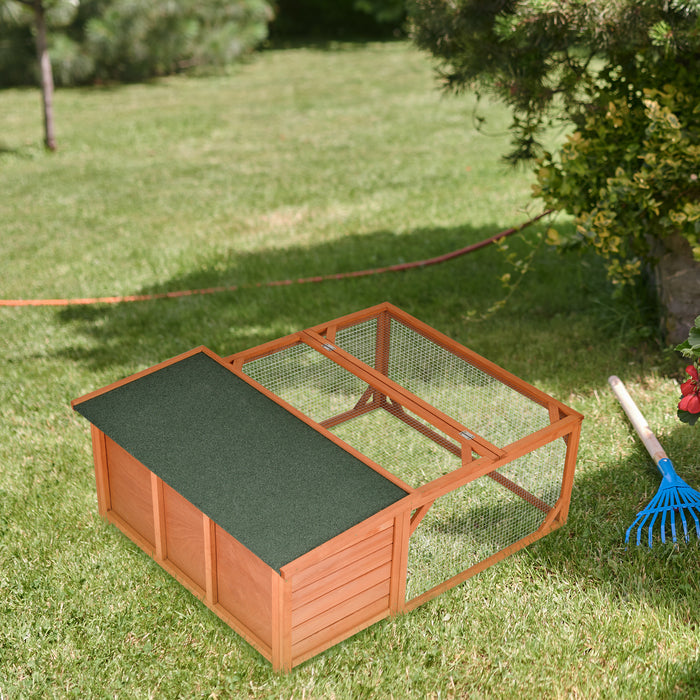 Deluxe Bunny Villa - Elevated Small Animal Hutch with Openable House and Enclosed Run - Ideal for Guinea Pigs, Rabbits, and Ferrets
