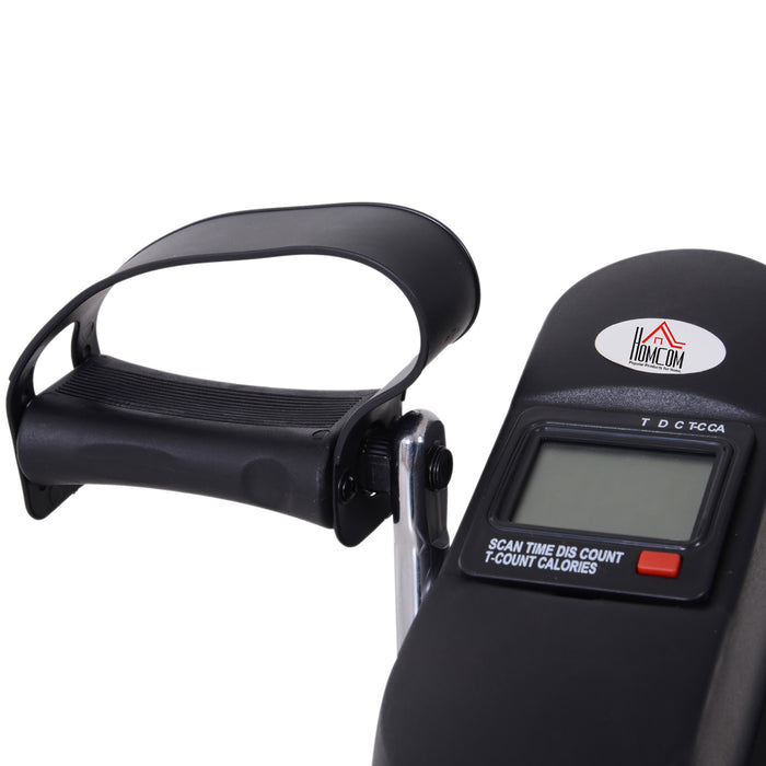 Compact LCD Display Mini Exercise Bike for Fitness - 9W x 40D x 31H cm, Sleek Black - Ideal for Small Space Workouts and Rehabilitation