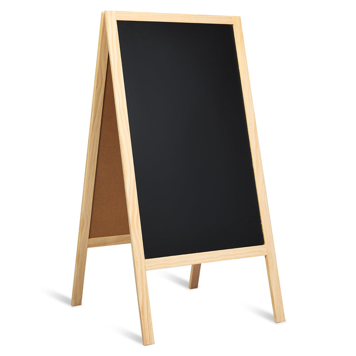 Magnetic Blackboard Easel - Double Sided, Includes Eraser and Colored Chalk - Perfect for Creative Children and Teaching Needs