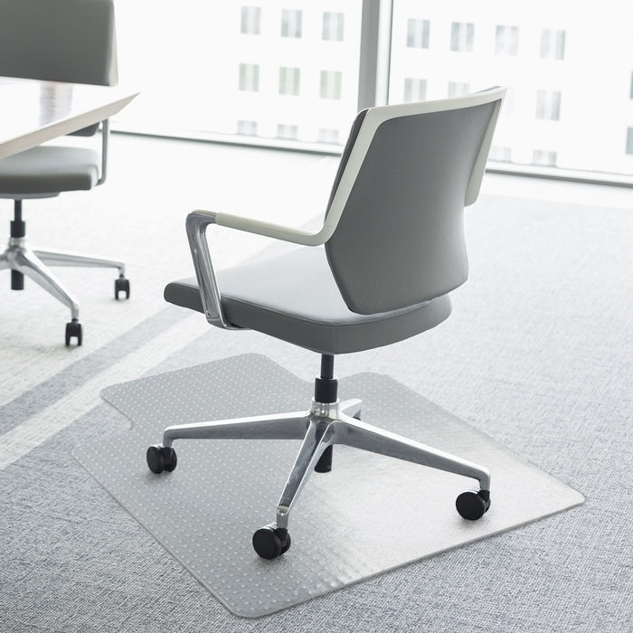 Clear Office Chair Mat with Gripper Spikes - Non-Slip, Frosted Lipped Carpet Protector - Ideal for Home and Office Use to Protect Floors
