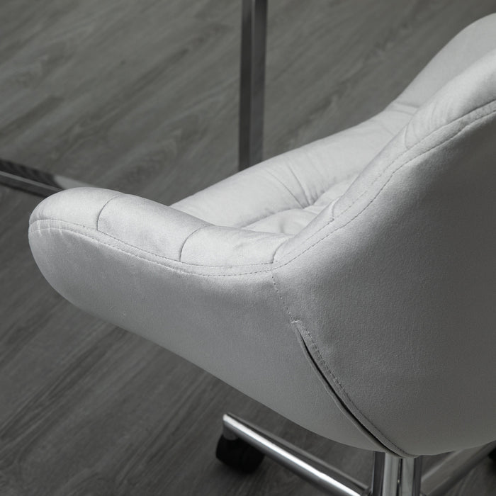 Velvet Ergonomic Home Office Chair - Comfy Computer Desk Chair with Adjustable Height & Supportive Arm/Back - Ideal for Extended Work Sessions