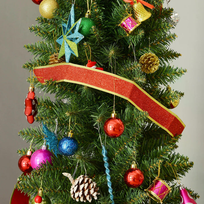 Artificial Pine Christmas Tree - 1.5 Meters Tall with Sturdy Plastic Stand - Perfect Holiday Décor for Homes and Offices