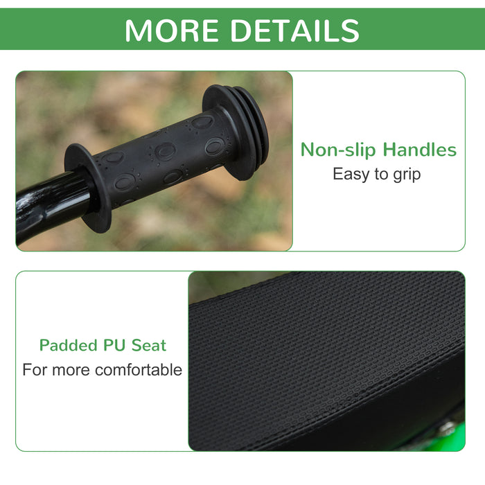 Kids Balance Bike - 12" No-Pedal Training Cycle with Motorbike Design, Air-Filled Tires & Adjustable PU Seat - Ideal for 3-6 Year Old Children Learning Balance & Coordination, Green