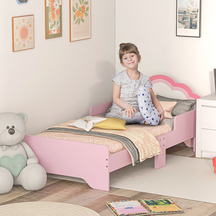 Toddler Princess Cloud Bed - Kids' Pink Bed Frame with Whimsical Design, 143x74x55 cm - Perfect for Transitioning to Big Kid Bed