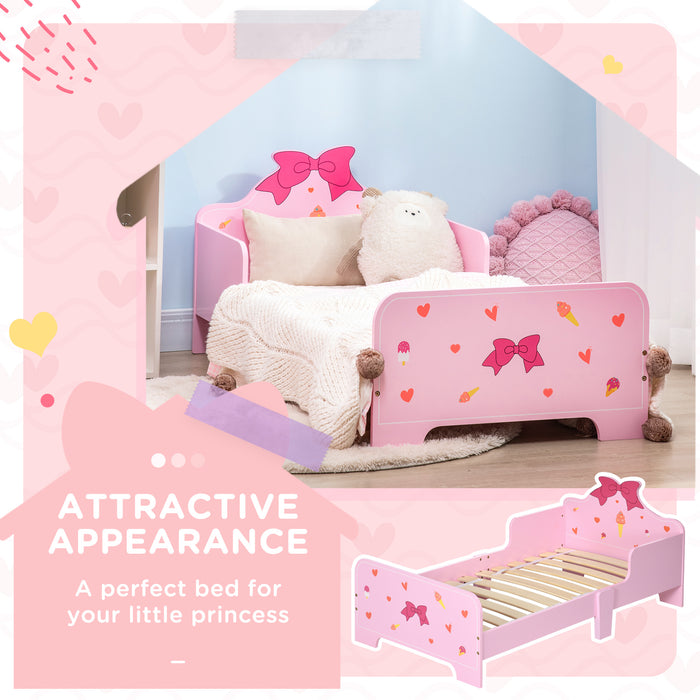 Kids Bedroom Set with Bed, Dressing Table & Stool - Princess Themed Furniture in Pink for Ages 3-6 - Perfect for Young Children's Bedrooms