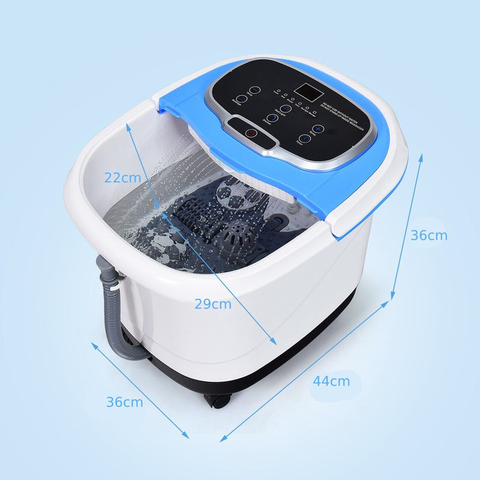 Portable Electric Massager - Foot Massage Device with Heating Function and Timer, Blue - Ideal for Relaxation and Stress Relief