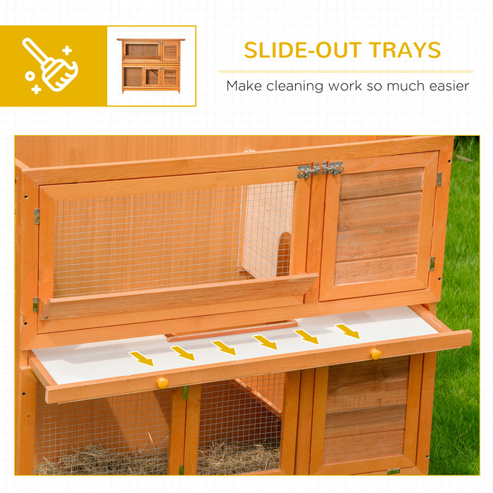Large 100 cm Rabbit Cage in H-Sauce Yellow - Spacious Pet Habitat with Sturdy Design - Ideal for Small to Medium Rabbits and Small Pets