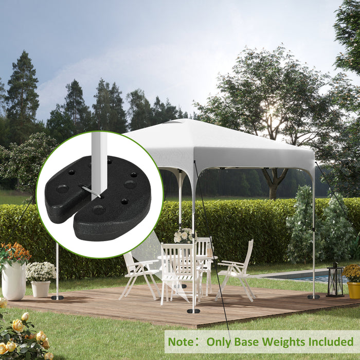 12KG Gazebo Weights Set of 4 - Heavy-Duty Leg Stabilizers with Reinforcement Pins & Carry Belt - Ideal for Canopies, Marquees & Tents Stability