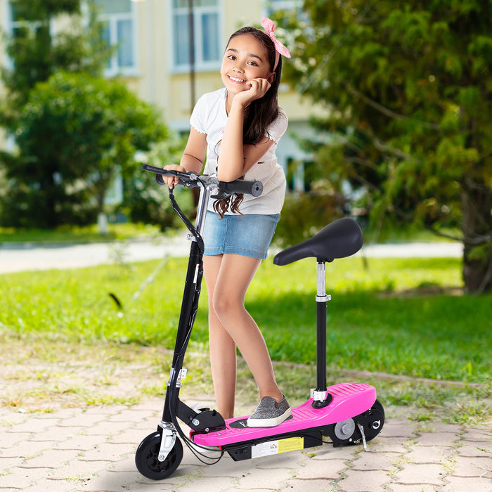 Kids' Electric Ride-On Scooter - 120W Motor, Dual 12V Batteries, Sports Design - Fun Outdoor Riding Toy for Children, Pink