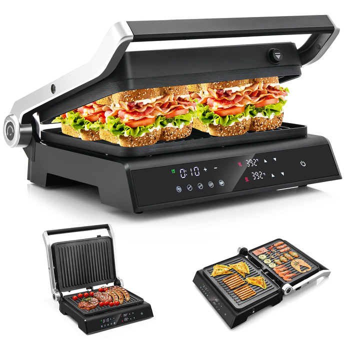 Indoor Grill 3-in-1 Model - Versatile 180-degree Opening Design with 5 Automatic Cooking Modes - Ideal for Convenient and Diverse Home Cooking